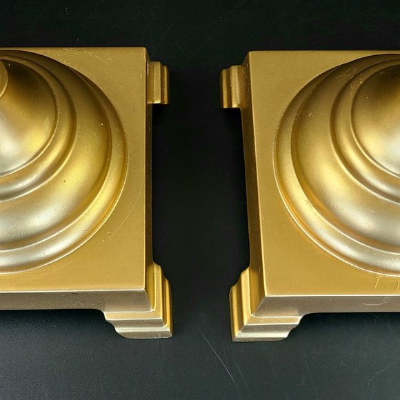 Vintage Candlestick Holders - 13 1/4" Tall * 4.5"*4.5" Base - Solid Brass - Pair - Picture 4 of 10